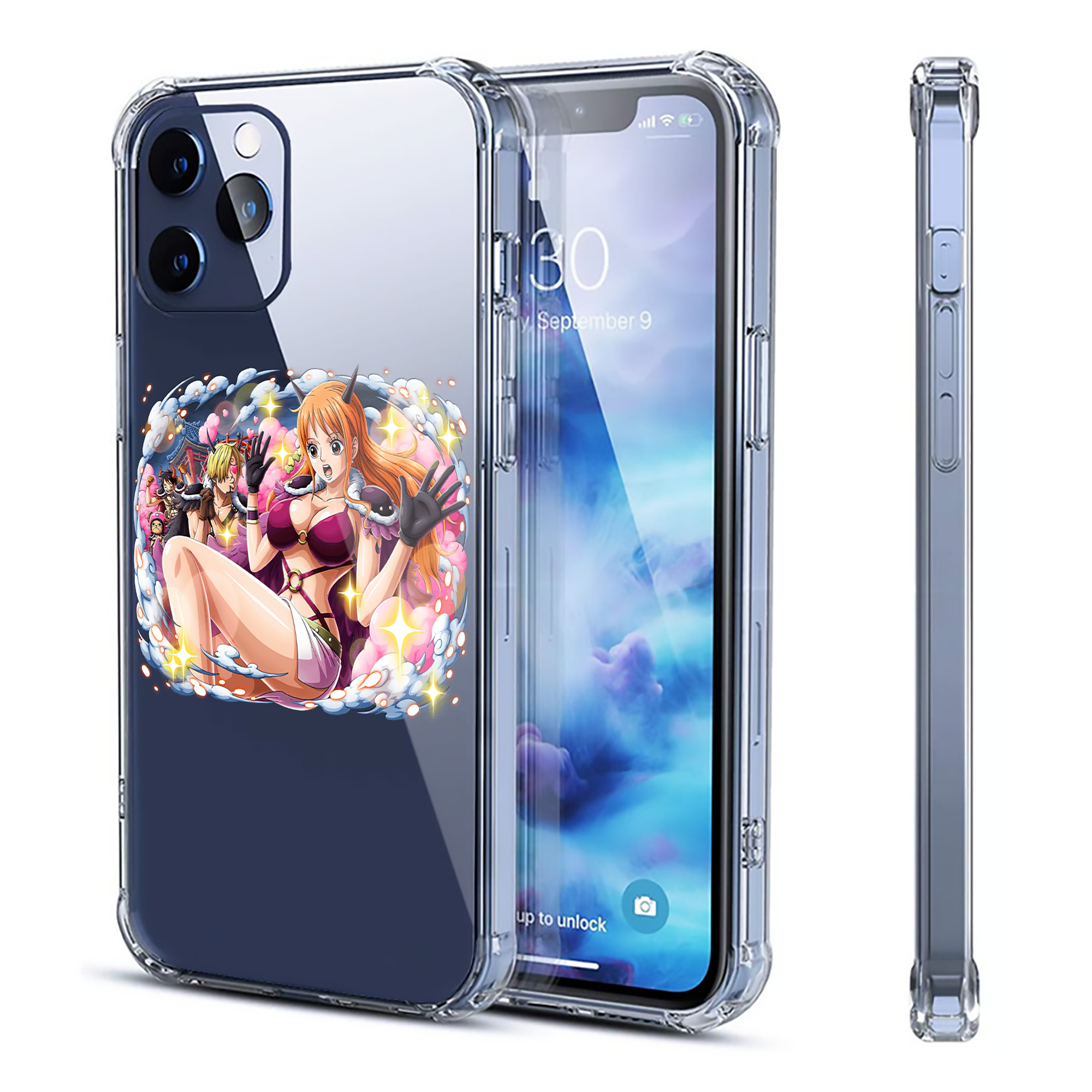 （画像用） ワンピース ナミ ONE PIECE Nami 【iPhone 12シリーズ対応】透明スマホケース（クリアソフトケース）